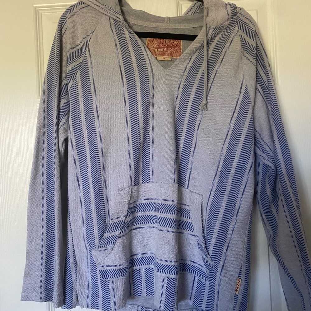 Hoodie Grey and Blue
